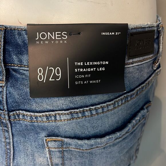 Jones New York Lexington Straight Jeans NEW - Picture 4 of 6